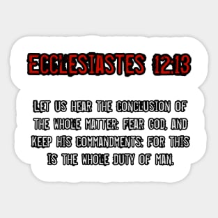 Ecclesiastes 12:13 Sticker